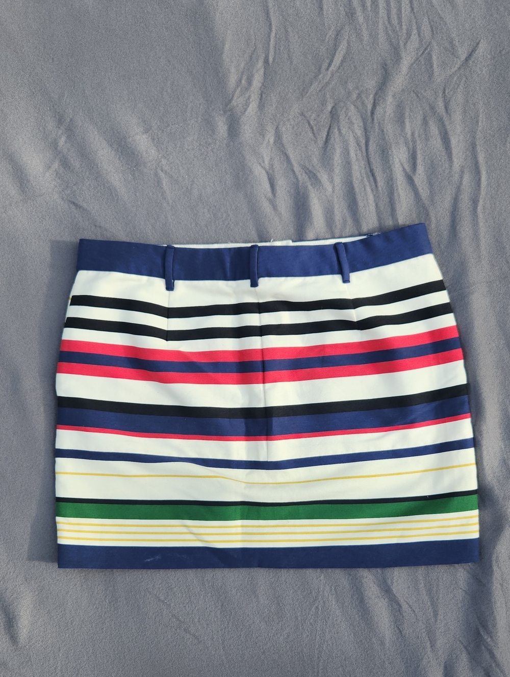 J.Crew Striped A-Line Mini Skirt with Pockets Size 8 - Picture 2 of 9